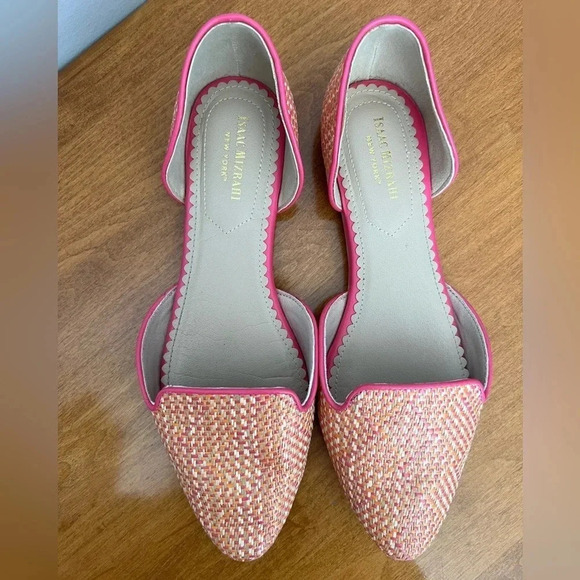 Isaac Mizrahi Shoes | Flat Woven Style Pink, Orange & Beige  | Size 8 - Picture 3 of 8